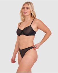 Bras N Things - Sexy Basics High Leg G String - Black