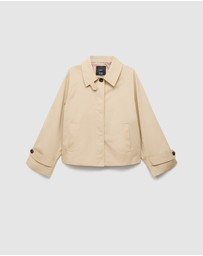 M.N.G - Short Oversized Trench Coat With Epaulettes