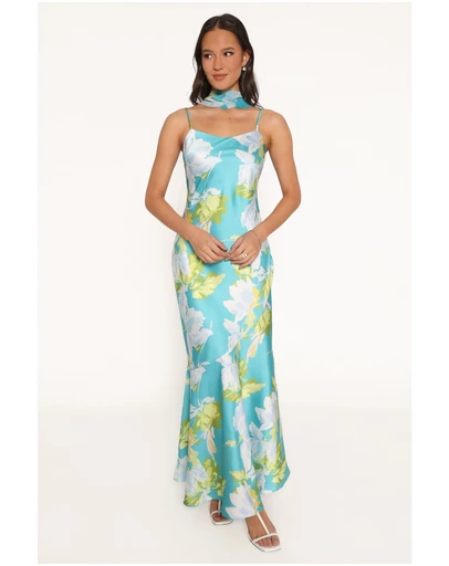 Petal & Pup - Kinara Maxi Dress - Aqua Floral