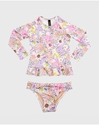 Aqua Blu Kids - Daisy Long Sleeve Rash Vest Set - Kids