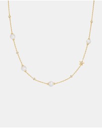 Ania Haie - Ania Haie Gold Pearl and Star Station Necklace