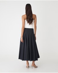 Forcast - Deb Cotton Midi Full Skirt