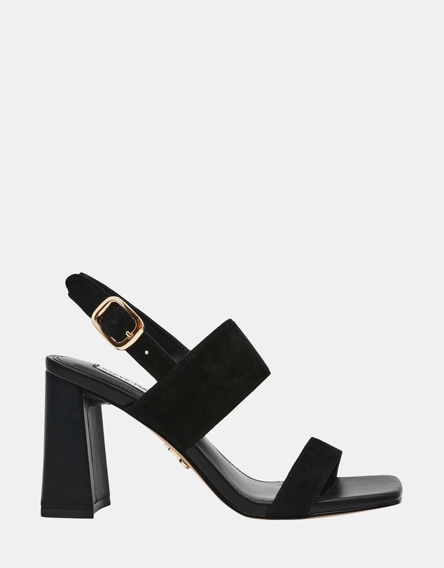 Steve Madden - Wendie Black Suede Heels