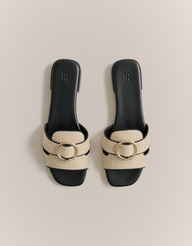 Trenery - Liora Woven Slide in Black
