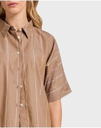 Academy Brand - Alma Stripe Poplin SS Shirt