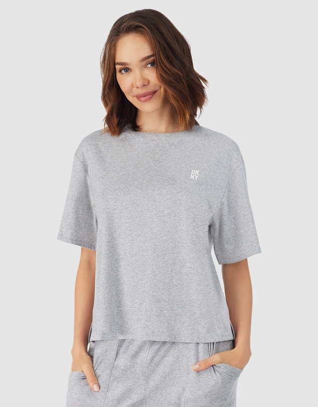 DKNY - Cotton & Viscose Jersey Short Sleeve Pyjama Top