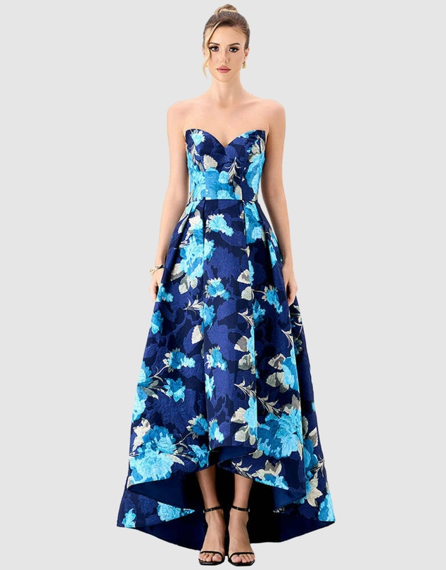 Bariano - Tanica Strapless Hi Lo Gown