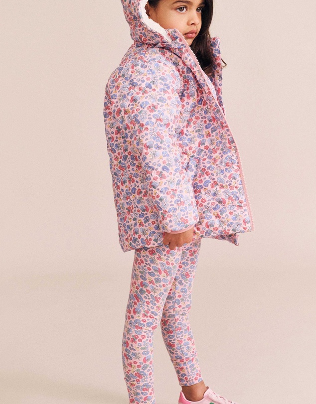 Huxbaby - Heart Floral Quilted Puffer Jacket - Babies-Kids