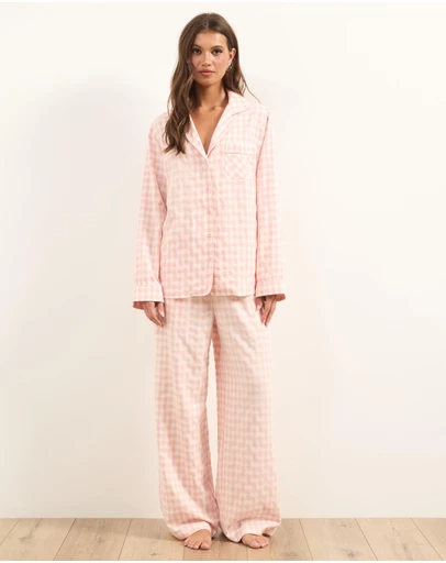 Atmos&Here - Ava Gingham Long PJ Set