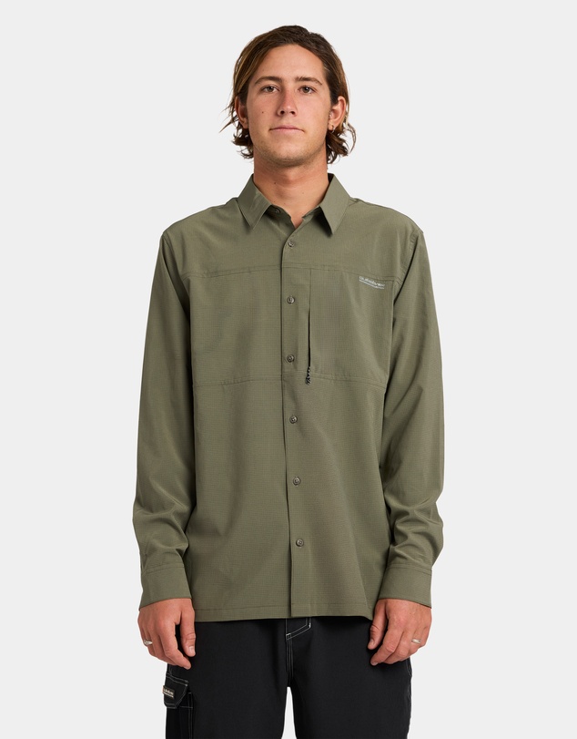Quiksilver - Mens Longline Performance Long Sleeve Shirt
