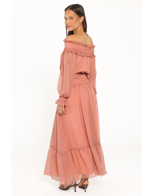 Petal & Pup - Paris Off Shoulder Maxi Dress - Vintage Mauve