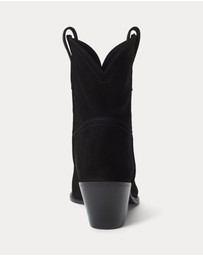 Polo Ralph Lauren - Calfskin Suede Western Boots - Women's