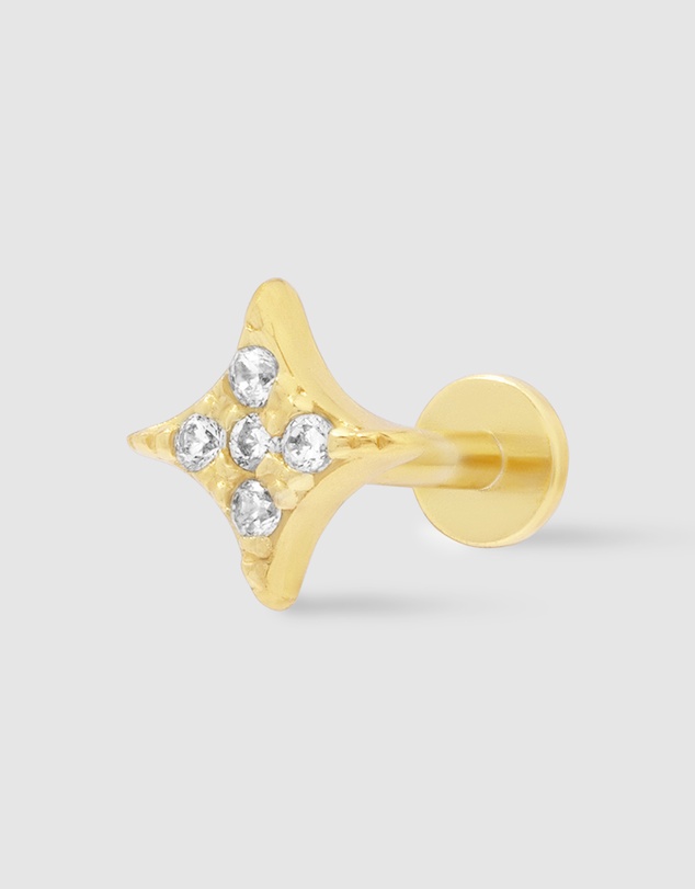 Wanderlust + Co - Sparkle Pave Flat Back Earring
