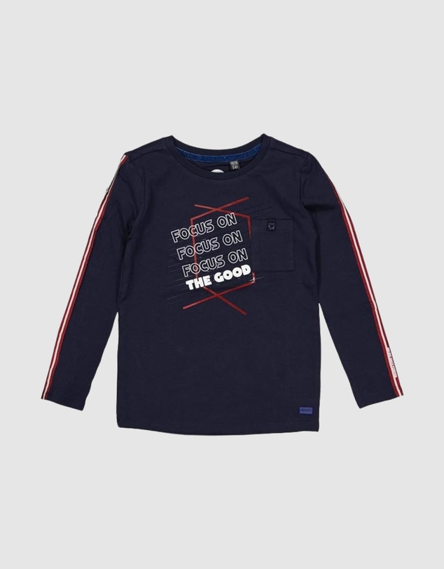 Quapi - Kas Long Sleeve Contrast Tape T-Shirt - Kids-Teens