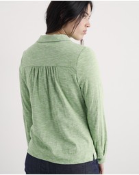 Seasalt - Seasalt Cornwall Green Teasel Head Organic Cotton Jersey Shirt