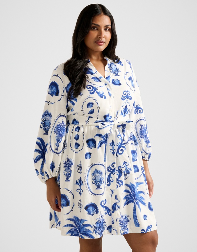 Forever New Curve - Lynda Curve Button Through Mini Dress