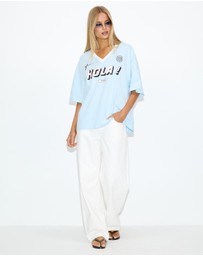 Dazie - Team Argentina Oversized V Neck Graphic Tee