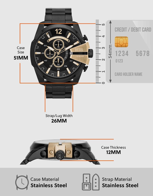 Diesel - Chief Series Black Chronograph Watch DZ4338
