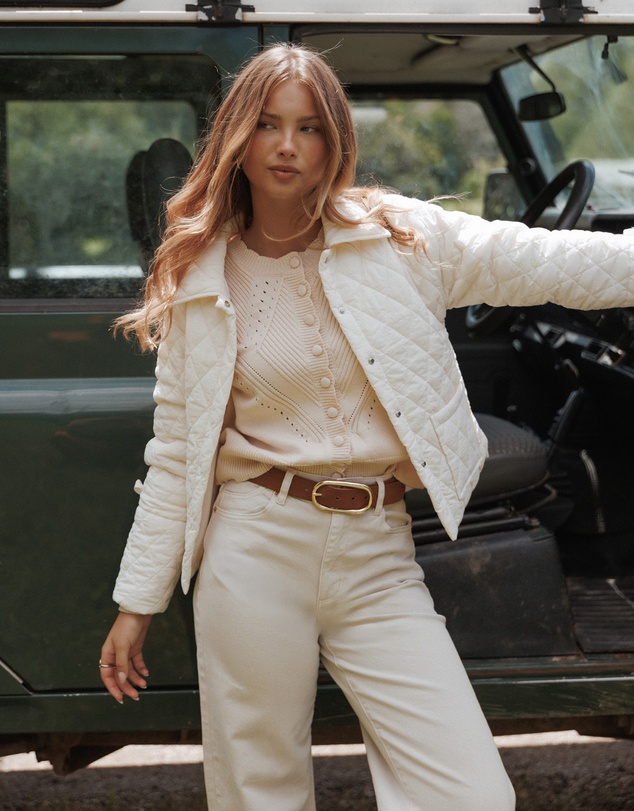 Petal & Pup - Caitlin Quilted Jacket - Cream