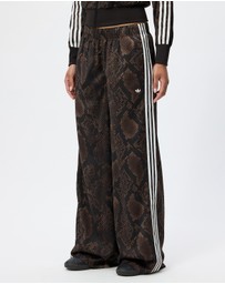 adidas Originals - Satin Snake Print Wide Leg Track Pants - ICONIC EXCLUSIVE