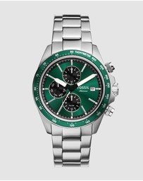 Fossil - Autocross Silver Tone Chronograph Watch