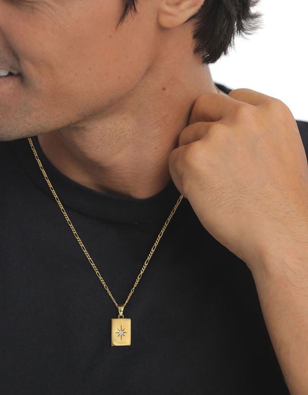 Kuzzoi - Star Pendant Necklace in Gold-Plated 925 Silver