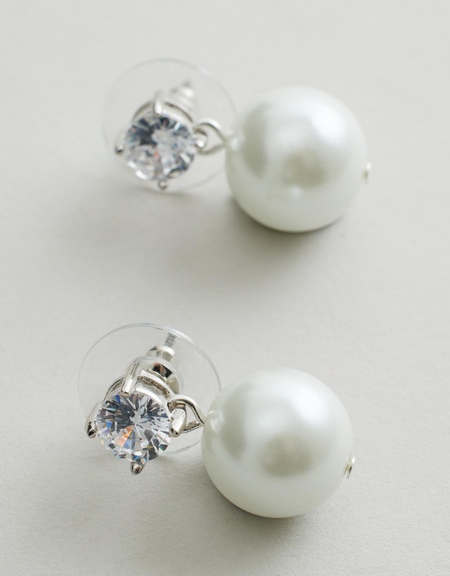 Stephanie Browne - Remy Earrings 12mm Pearl