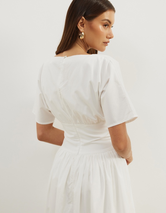 Atmos&Here - Nicky Cotton Poplin Midi Dress
