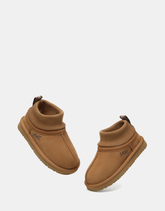 EVERAU - Australian Shepherd Ugg Kids Margaret Cow Suede Upper UGG Boots