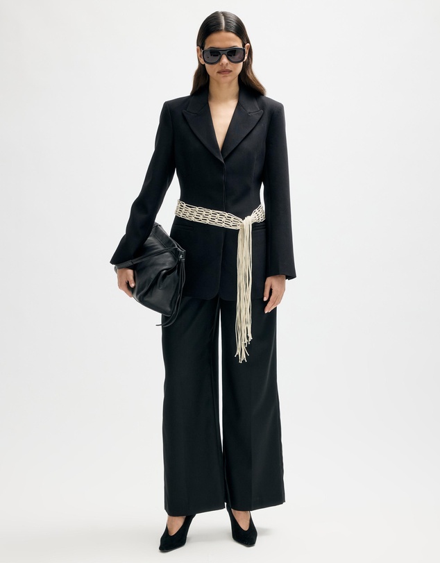 Minima Esenciales - Ise Macrame Belt Blazer