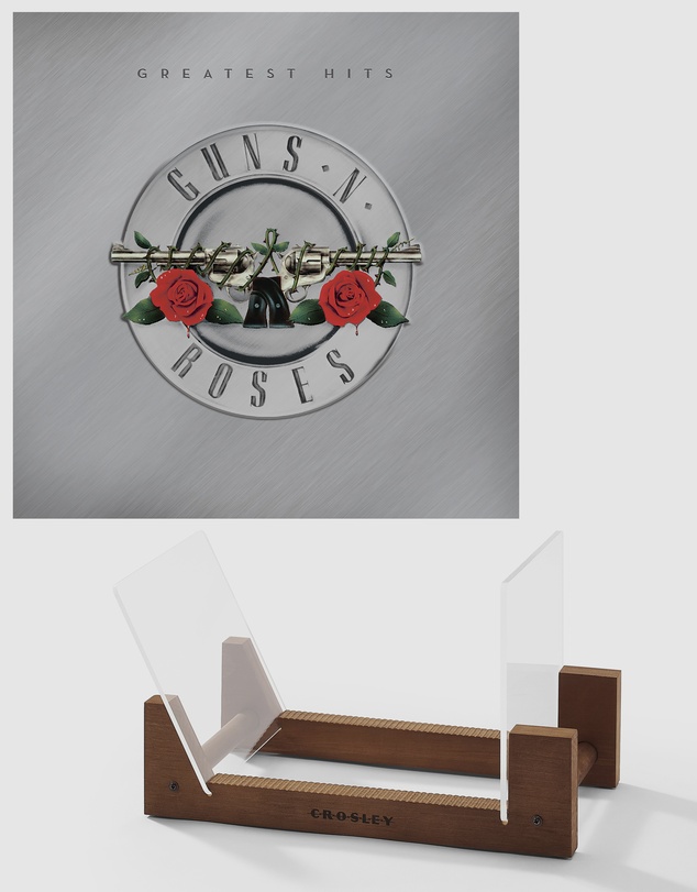 Universal Music - Guns N Roses Greatest Hits - Double Vinyl Album & Crosley Record Storage Display Stand