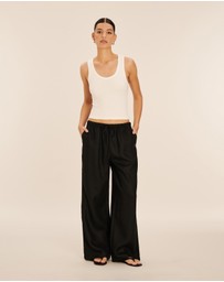 AERE - Cleo Linen Relaxed Pants