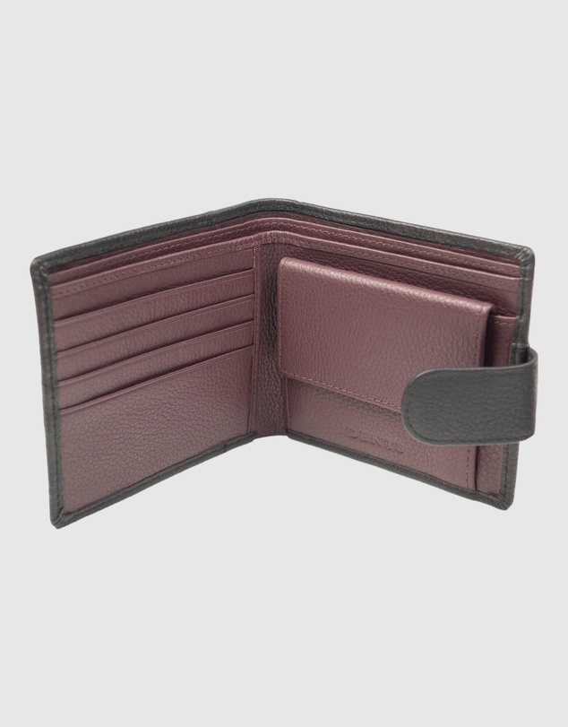 DENTS - Two-Tone Pebble Grain Leather Bifold Wallet with RFID Blocking