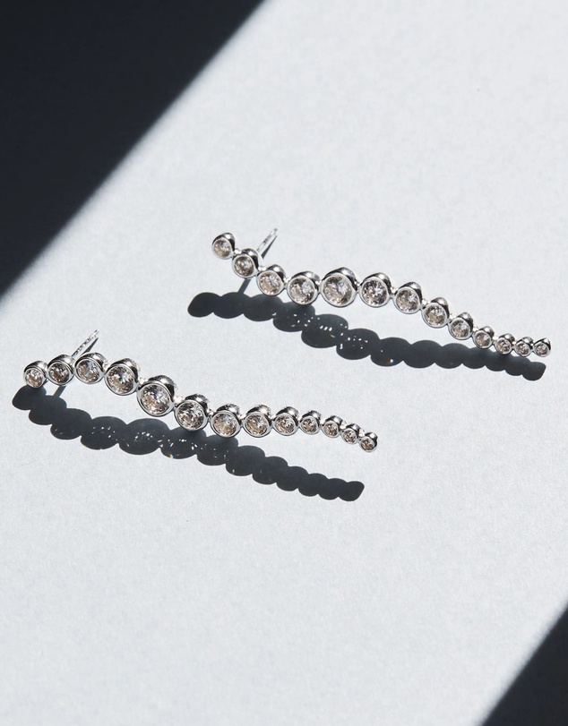 SAINT VALENTINE - Crescendo Drop Earrings - Silver