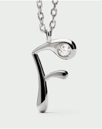 PDPAOLA - Initial 2026 F Silver Pendant Necklace