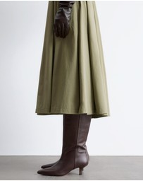 & Other Stories - Kitten Heel Leather Knee Boots