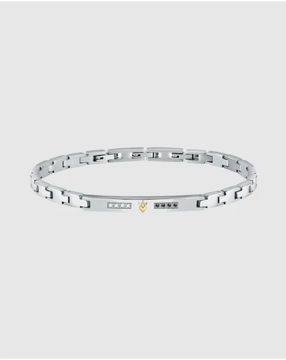 Maserati - Black and White Diamond 22cm Bracelet