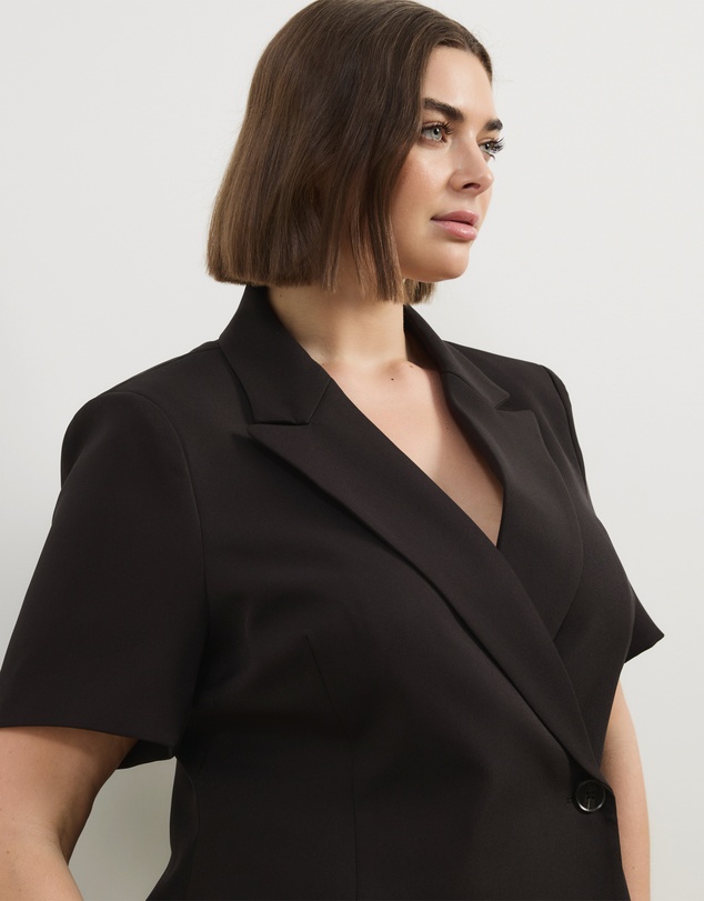 Atmos&Here Curvy - Marlow Short Sleeve Blazer