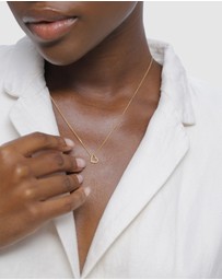 Elli Jewelry - Necklace Heart White Crystals 925 Sterling Silver Gold Plated