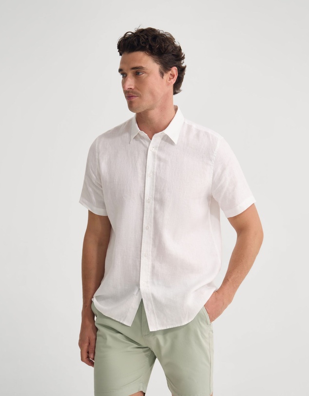 Oxford - Leyton French Linen Short Sleeve Shirt