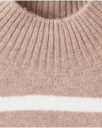 M.N.G - Oversized Striped High-Neck Jumper