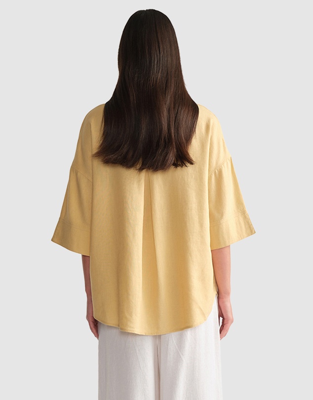 Decjuba - D-Luxe Linen Blend 3/4 Shirt