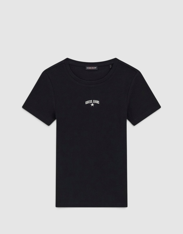 GUESS - GUESS JEANS Short Sleeve Ribbed Embroidered Tee