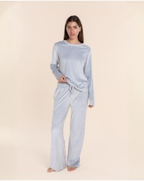 Gingerlilly - Thea Velour Long Lounge Set