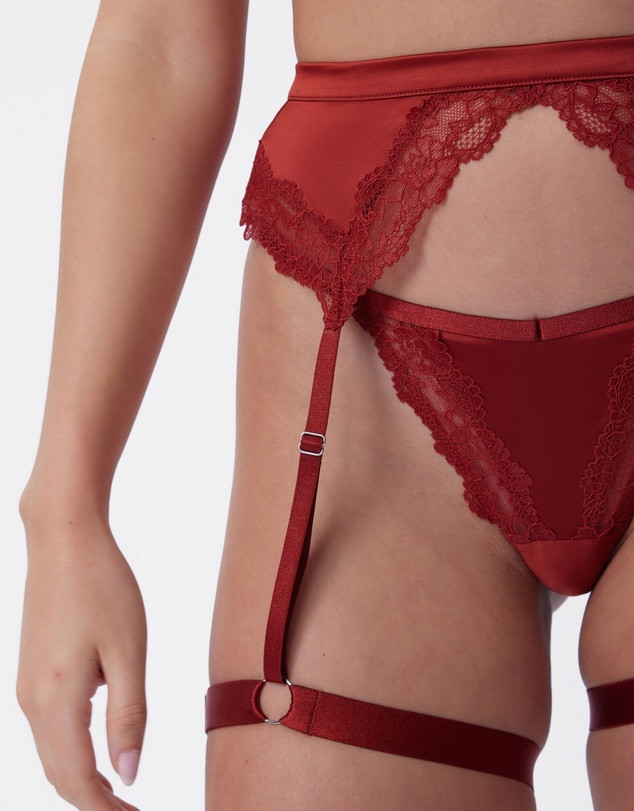 Bras N Things - Night Games Sweetest Touch Suspender - Dark Brown