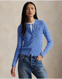 Polo Ralph Lauren - Cable-Knit Cotton Crewneck Cardigan - ICONIC EXCLUSIVE