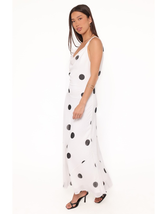 Petal & Pup - Collette Maxi Dress - White Polka Dot