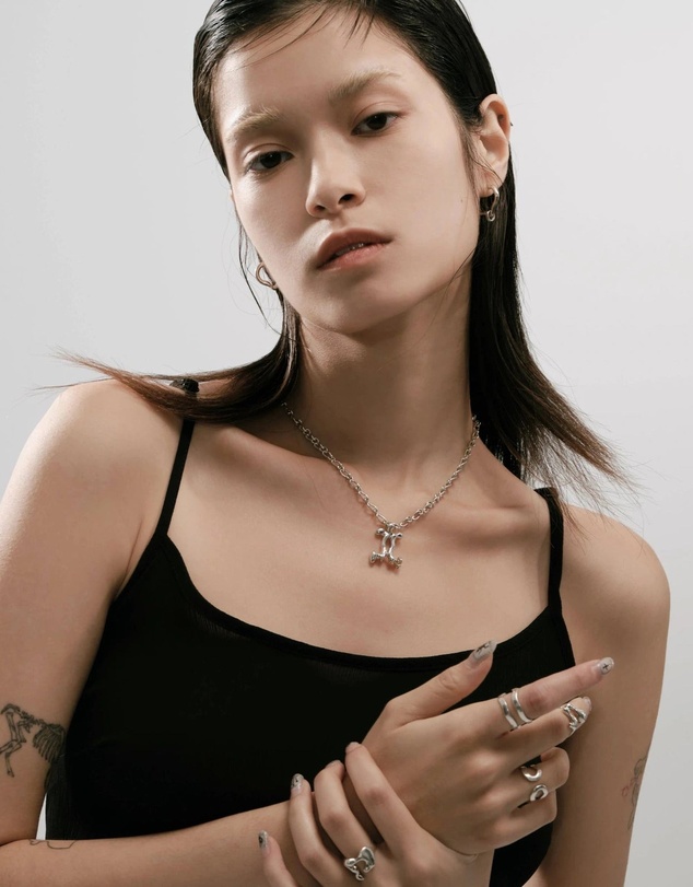 Graedance - Gemini Citrine Pendant on Eclipse Necklace