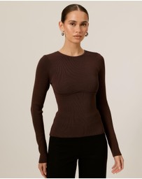 Tussah - Crew Neckline With Under Bust Seam Top