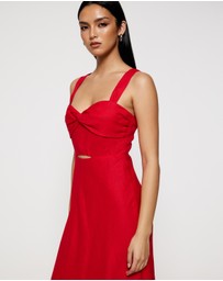 Lover - Neroli Twist Bust Midi Dress
